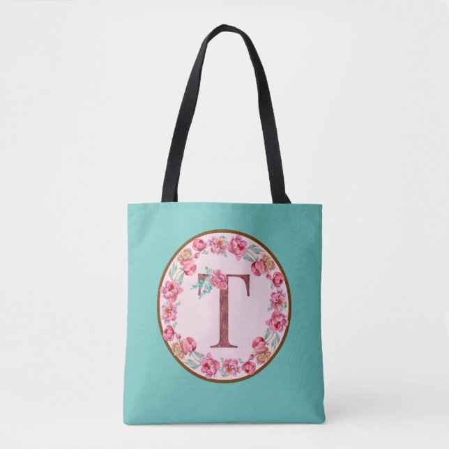 Lettre Monogramme T avec Sac fourre-tout d'image d (Devant)