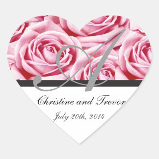 LETTRE MONOGRAPHIQUE A Sticker Roses Roses Roses R