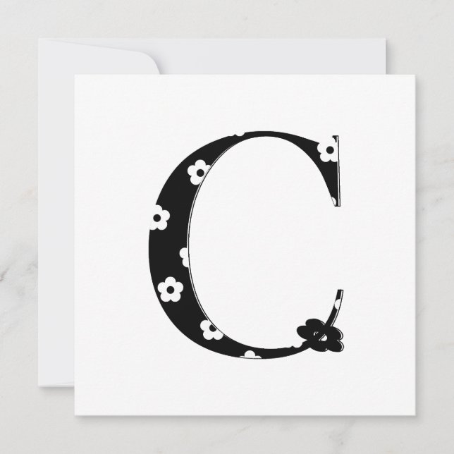 LETTRE Motif Fleur C (Devant)