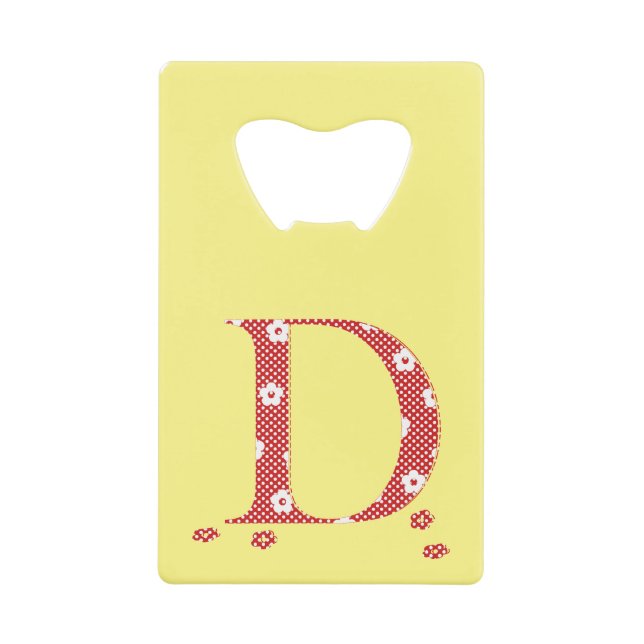 LETTRE Motif Fleur D(rouge) (Devant)