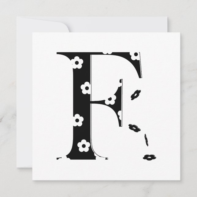 LETTRE Motif Fleur F (Devant)