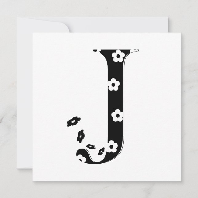 LETTRE Motif Fleur J (Devant)