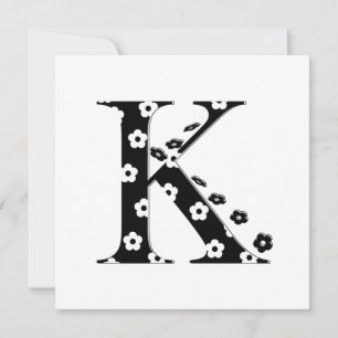 LETTRE Motif Fleur K