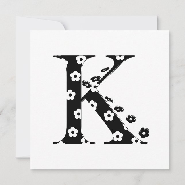 LETTRE Motif Fleur K (Devant)