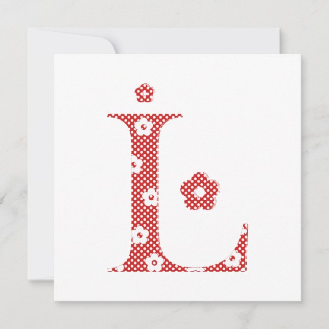 LETTRE Motif Fleur L(rouge) (Devant)