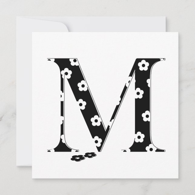 LETTRE Motif Fleur M (Devant)
