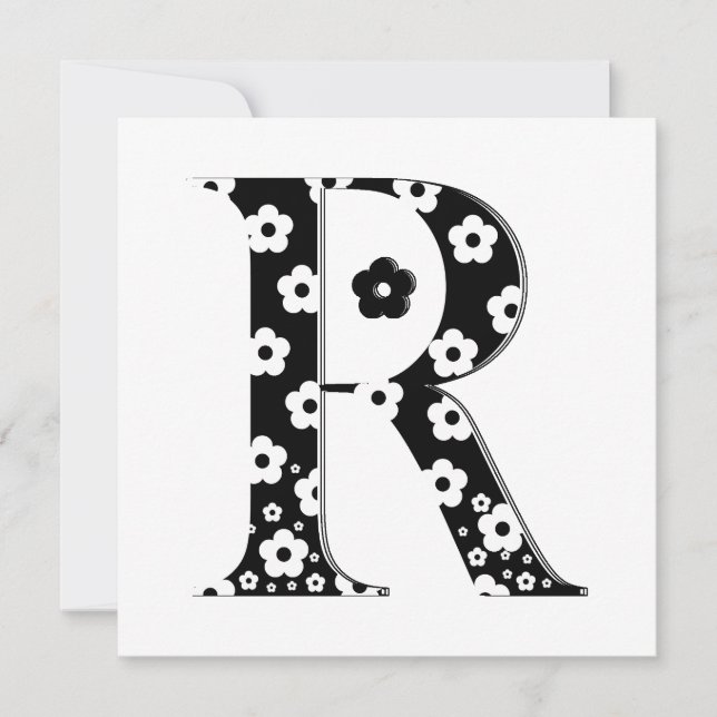 LETTRE Motif Fleur R (Devant)
