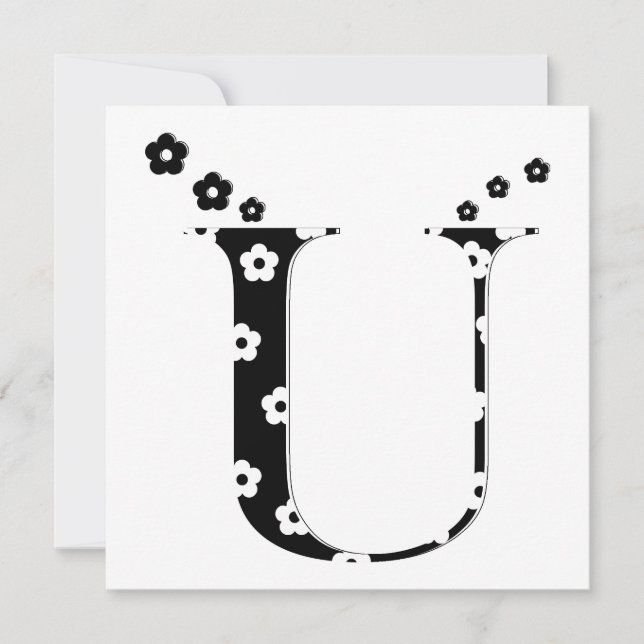 LETTRE Motif Fleur U (Devant)