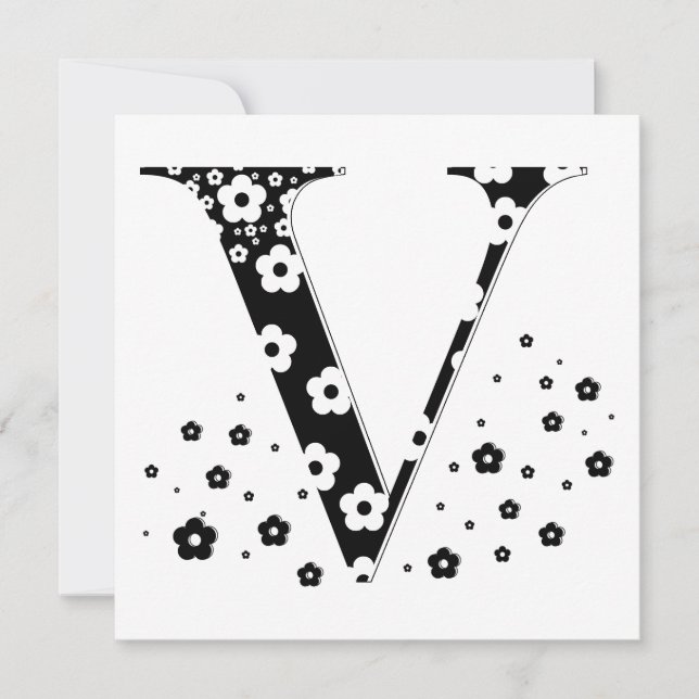 LETTRE Motif Fleur V (Devant)
