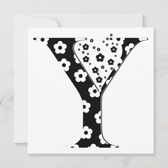 LETTRE Motif Fleur Y (Devant)