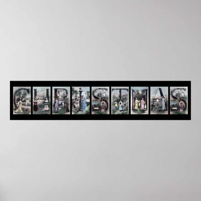 LETTRE NOËL Alphabet Poster Art (Devant)