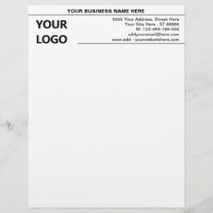 Lettre Nom du logo de l'entreprise Adresse en-tête Modèle