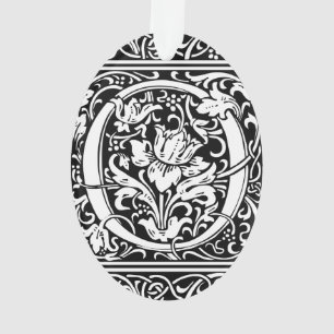 Lettre O Monogramme Médiéval Art Nouveau