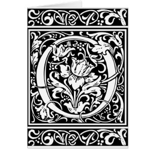 Lettre O Monogramme Médiéval Art Nouveau
