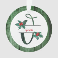 *~* Lettre O Rustic Christmas PHOTO Wood AP44