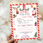 Lettre officielle au Père Noël<br><div class="desc">♥ Cette mignonne lettre d'elfe est un complément parfait à votre Noël magique!</div>
