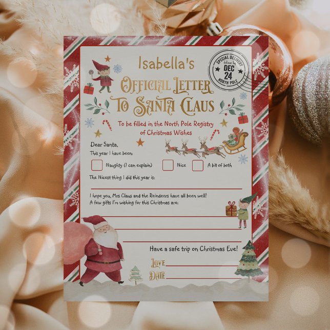 Lettre Officielle Personnalisée Du Pôle Nord À Pèr (Créateur téléchargé)