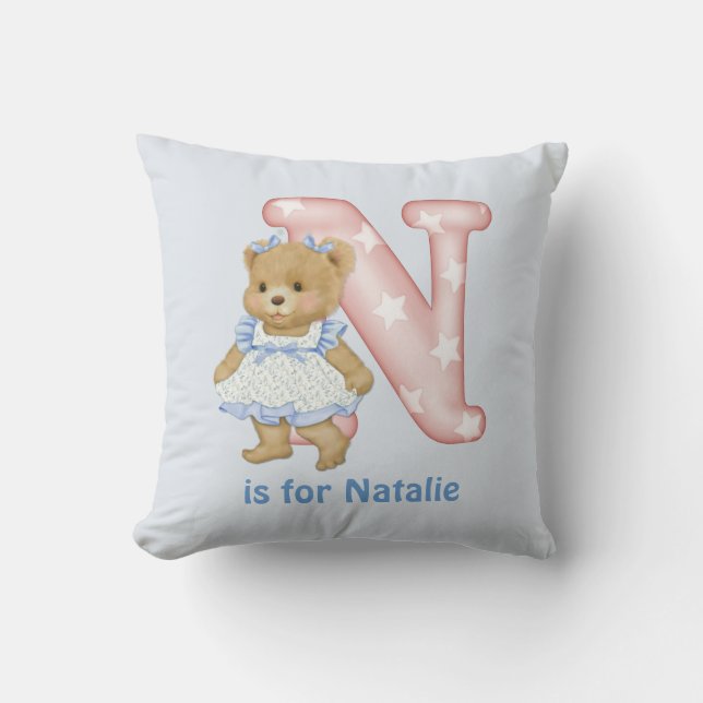 LETTRE OREILLARD N Coussin monogramme (Recto)