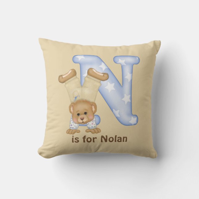 LETTRE OREILLARD N Coussin monogramme (Recto)