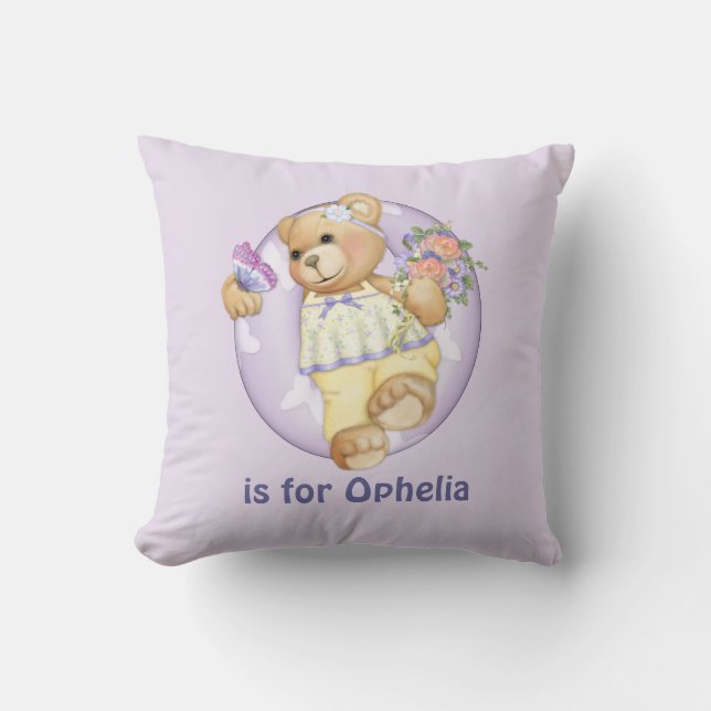 LETTRE OREILLE EN TÊTE 0 Coussin monogramme (Recto)