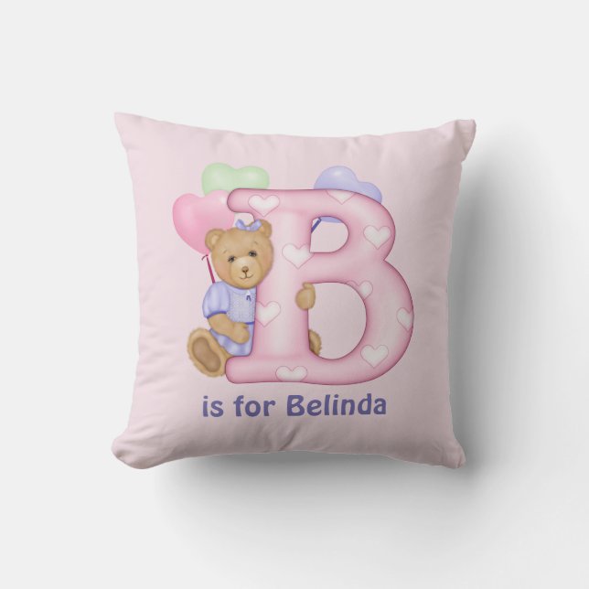LETTRE OREILLE EN TÊTE B Coussin (Recto)