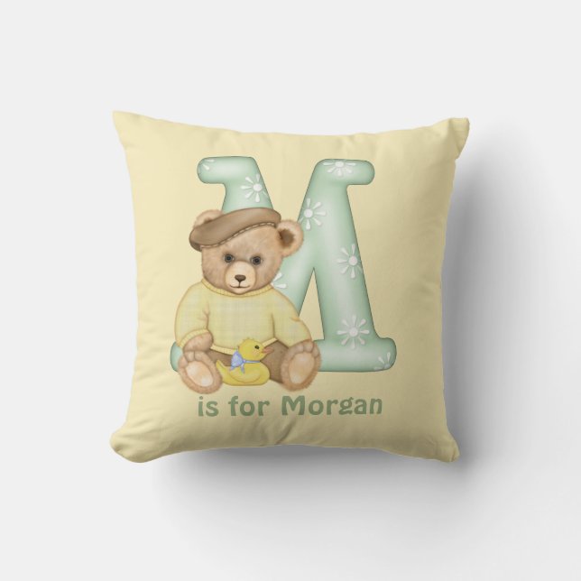 LETTRE OREILLE EN TÊTE M Coussin (Recto)
