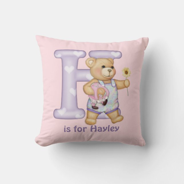 LETTRE OREILLE TDAY H Coussin monogramme (Recto)