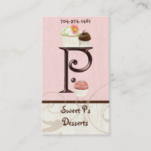Lettre P Monogramme Dessert Boulangerie Cartes de 