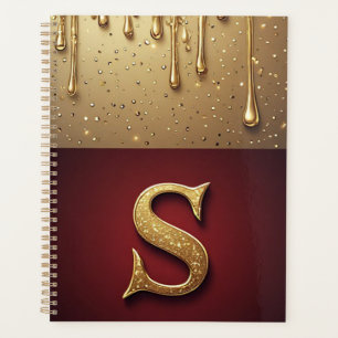 Lettre pailletée S Luxe Drip Sparkle Style de bure