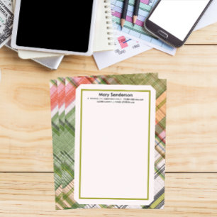 Lettre Papier plat simple et élégant en-tête de cadre ver