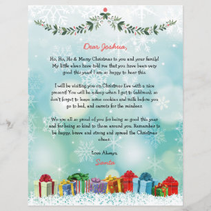 LETTRE Père Noël PERSONNALISÉE DU Pôle Nord