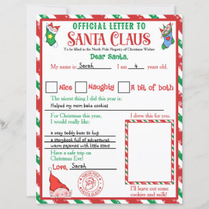 Lettre personnalisée au Père Noël depuis le Pôle N