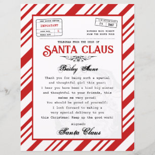 Lettre personnalisée de Père Noël