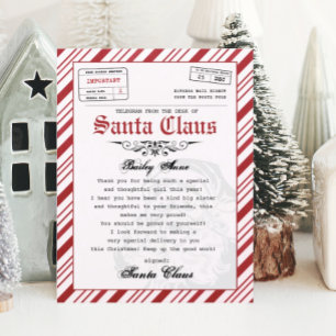 Lettre personnalisée de Père Noël