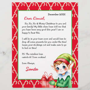 Lettre personnalisée de Père Noël pour enfants