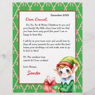 Lettre personnalisée de Père Noël pour enfants