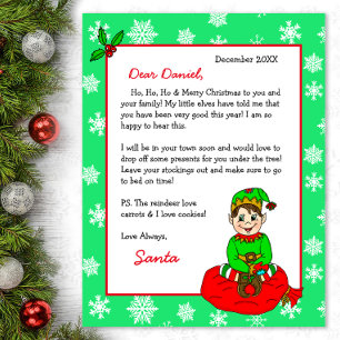 Lettre personnalisée de Père Noël pour enfants