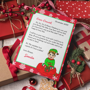 Lettre personnalisée de Père Noël pour enfants
