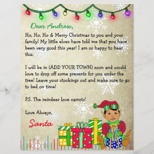 Lettre personnalisée du Père Noël