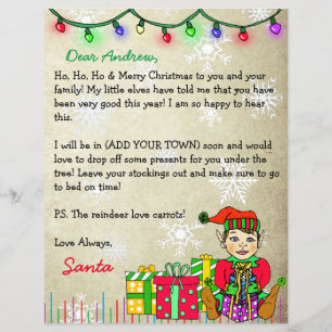 Lettre personnalisée du Père Noël