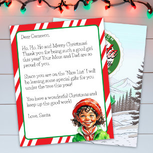 Lettre personnalisée du Père Noël pour enfants