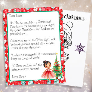 Lettre personnalisée du Père Noël pour enfants