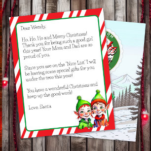 Lettre personnalisée du Père Noël pour enfants