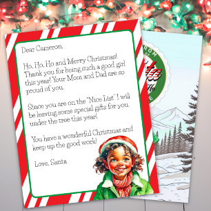 Lettre personnalisée du Père Noël pour enfants