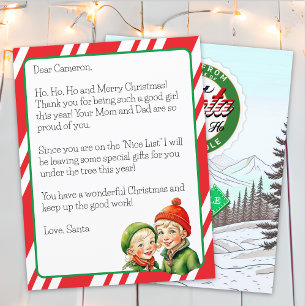 Lettre personnalisée du Père Noël pour enfants