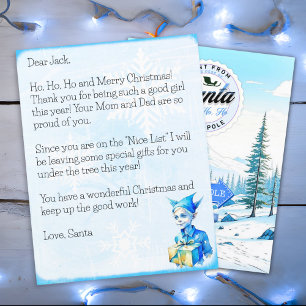 Lettre personnalisée du Père Noël pour garçons
