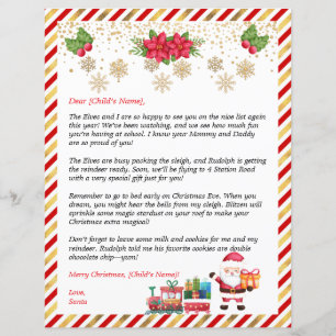 Lettre personnalisée du Père Noël pour les cadeaux