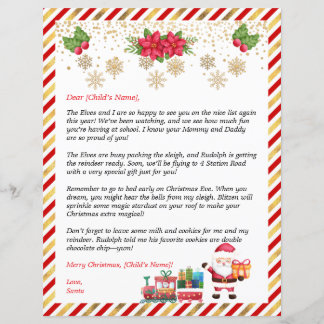 Lettre personnalisée du Père Noël pour les cadeaux