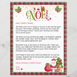 Lettre personnalisée du Père Noël pour les enfants