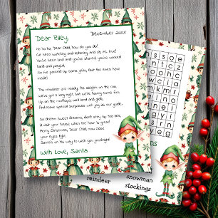 Lettre personnalisée mignonne de Père Noël   Reche
